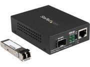 StarTech.com Gigabit Ethernet Fiber Media Converter Compact 850nm MM LC 550m With MM SFP Transceiver