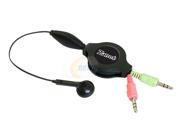 Zonet ZSY5110 Earbud Retractable Headset w Microphone
