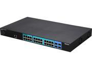 TRENDnet TL2 PG284 28 Port Gigabit PoE Managed Layer 2 Switch with 4 SFP slots