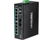 TRENDnet TI PG102 10 Port Industrial Gigabit PoE DIN Rail Switch