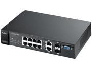 ZyXEL ES3500 8DP 10 100Mbps 8 Port Layer 2 FE Managed PoE Switch with 2x Dual Personality GbE Uplinks