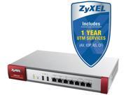 ZyXEL USG110 Next Generation USG with 100 VPN Tunnels SSL VPN 2 GbE WAN 1 OPT GbE 4 GbE LAN DMZ with 1 Year UTM Services