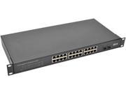 Tripp Lite 24 Port Rack Mount Desktop Gigabit Ethernet Unmanaged Switch 10 100 1000 Mbps 2 Gigabit SFP Ports Metal Housing 1URM NG24