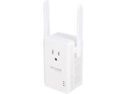 TP Link TL WA860RE 300 Mbps Universal Wi Fi Range Extender Repeater with Power Outlet Pass through Dual External Antennas Wall Plug Design One button Setup