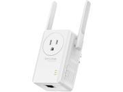 TP LINK TL WA860RE E 300 Mbps Universal Wi Fi Range Extender Repeater with Power Outlet Pass through Dual External Antennas One button Setup Smart Signal I