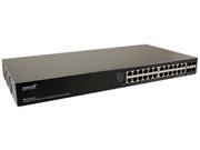 Transition Networks 24 Port 10 100 1000BASE T with 4 SFP RJ 45 Ports Web Managed PoE Switch
