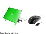 INSTEN Green Snap in Rubber Case Cover with optical mouse for Apple MacBook Pro Model 1997358