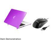 INSTEN Purple Snap in Rubber Case Cover with optical mouse for Apple MacBook Pro Model 1997697