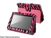 INSTEN Hot Pink Zebra Folio Leather Case compatible with Amazon Kindle Fire HD 7 inch 2012 edition Model 1901550