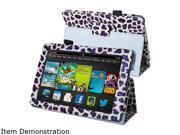 Insten 1901482 Folio Stand Leather Case for Amazon Kindle Fire HD 7-inch 2013 edition, White/ Purple Leopard