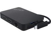 SUNIX CCV50PB USB C Portable Mini Dock with USB 3.0 Ethernet VGA HDMI Power Charging