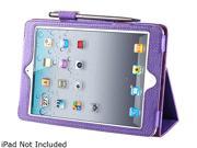 Slim Book Apple iPad 5 Leather Case Cover With Bonus Stylus iPad5-606-Purple