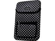 USA GEAR Neoprene Tablet Carrying Case Cover with Polka Dot Design Accessory Pocket Easy Access Velcro Works with Wacom Bamboo Capture Connect Splash Pen