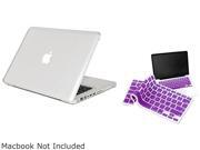 INSTEN Snap On Case - Color: Clear Silicone Case - Color: Purple Keyboard Silicone Cover Skin + Clear Hard Shell Case Model 1042324