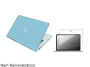 Insten Light Blue Rubber Coated Case w/ FREE Reusable Screen Protector Compatible w/ Apple MacBook Pro 1042342