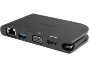 Kensington SD1500 USB C Mobile Docking Station with HDMI VGA USB 3.0 Gigabit Ethernet K33969WW