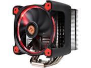 Thermaltake CL P021 CA12RE A 120mm Hydraulic Riing Silent 12 Pro Red LED 170W Intel AMD PWM Fan Black CPU Cooler