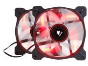 Corsair Air Series AF120 LED 120mm Quiet Edition High Airflow Fan Twin Pack Red CO 9050016 RLED