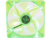 APEVIA 14SL GN Green LED 140mm 4pin 3pin Case Fan