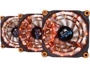 APEVIA 312L DOG Orange LED 4pin 3pin Case Fan w 15x Anti Vibration Rubber Pads 3 in 1 pack Retail