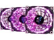 APEVIA 312L DPP Purple Pink LED 4pin 3pin Case Fan w 15x Anti Vibration Rubber Pads 3 in 1 pack Retail