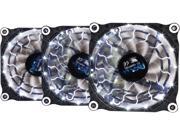 APEVIA 312L-DWH White LED 4pin+3pin Case Fan w/15x Anti-Vibration Rubber Pads (3 in 1 pack) - Retail APEVIA 312L-DWH White LED 4pin+3pin Case Fan w/15x Anti-Vibration Rubber Pads (3 in 1 pack) - Retail