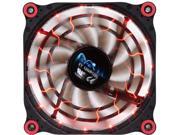 APEVIA 12L DRD Red LED 4pin 3pin Case Fan w 15x Anti Vibration Rubber Pads Retail