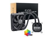 EVGA CLC 120 Liquid Water CPU Cooler 400 HY CL12 V1 120mm Radiator RGB LED with EVGA Flow Control Software