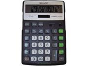Sharp ELR297BBK EL R297BBK Recycled Series Calculator w Kick stand 12 Digit LCD Black