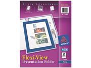 Avery 47846 Flexi View Two Pocket Polypropylene Folders Navy Translucent 2 Pack