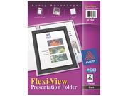 Avery 47847 Flexi View Two Pocket Polypropylene Folder Translucent Black 2 Pack