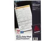Avery 73899 Top Load Vinyl Sheet Protectors Heavy Gauge Legal Clear 50 Box