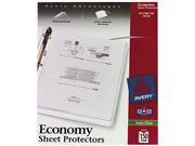Avery 74170 Top Load Poly Sheet Protectors Economy Gauge Letter Semi Clear 150 Box