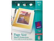 Avery 74203 Top Load Poly 3 Hole Punched Sheet Protectors Ltr Diamond Clear 50 Box