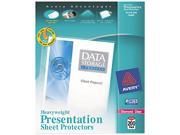 Avery 74400 Top Load Poly Sheet Protectors Heavy Letter Diamond Clear 200 Box