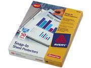 Avery 78706 Special Use Snap In Sheet Protectors Letter Diamond Clear 50 Box