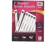 Binder Spine Inserts 1 Spine Width 8 Inserts Sheet 5 Sheets Pack