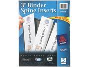 Avery 89109 Custom Binder Spine Inserts 3 Spine Width 3 Inserts Sheet 5 Sheets Pack