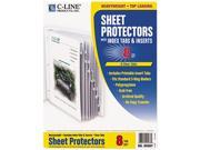C line 05587 Sheet Protectors w Eight Clear Index Tabs Inserts Heavy Wt Letter