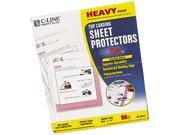 C line 62013 Top Load Poly Sheet Protectors Heavy Gauge Letter Clear 50 Box