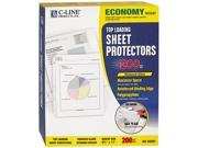 C line 62067 Top Load Poly Sheet Protectors Economy Gauge Ltr Reduced Glare 200 Box