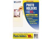 C line 70346 Peel Stick Photo Holders for 3x5 4 x 6 Photos 4 3 8 x 6 1 2 Clear 10 Pack