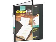 Cardinal 50232 ShowFile Display Book w Custom Cover Pocket 24 Letter Size Sleeves Black