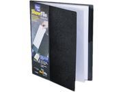 Cardinal 51132 SpineVue ShowFile Display Book w Wrap Pocket 12 Letter Size Sleeves Black