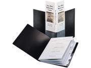Cardinal 51336 SpineVue ShowFile Display Book w Index 24 Letter Size Sleeves Black
