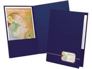 Oxford 04162 Monogram Series Business Portfolio Cover Stock Blue Gold 4 Pack
