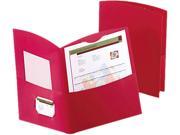 Oxford 50625 58 Contour Two Pocket Folder Paper 100 Sheet Capacity Red