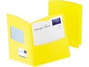 Oxford 50625 70 Contour Two Pocket Paper Folder 100 Sheet Capacity Yellow