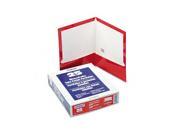 Oxford 51711 High Gloss Laminated Paperboard Folder 100 Sheet Capacity Red 25 Box