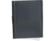 Oxford 52006 Polypropylene No Punch Report Cover Letter Holds 30 Pages Clear Black